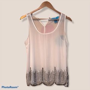 Sheer Beaded Tank